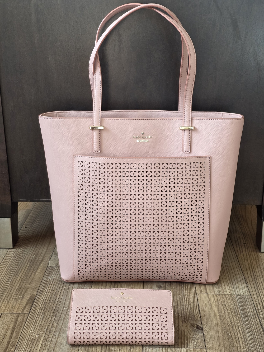 kate spade Pink Perforated Tote Bag